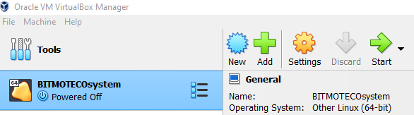 VirtualBox menu