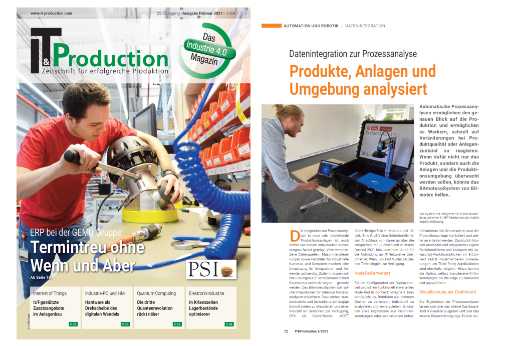 Fachbeitrag in der It&Production zum Thema Produkt & Anlagenanalyse